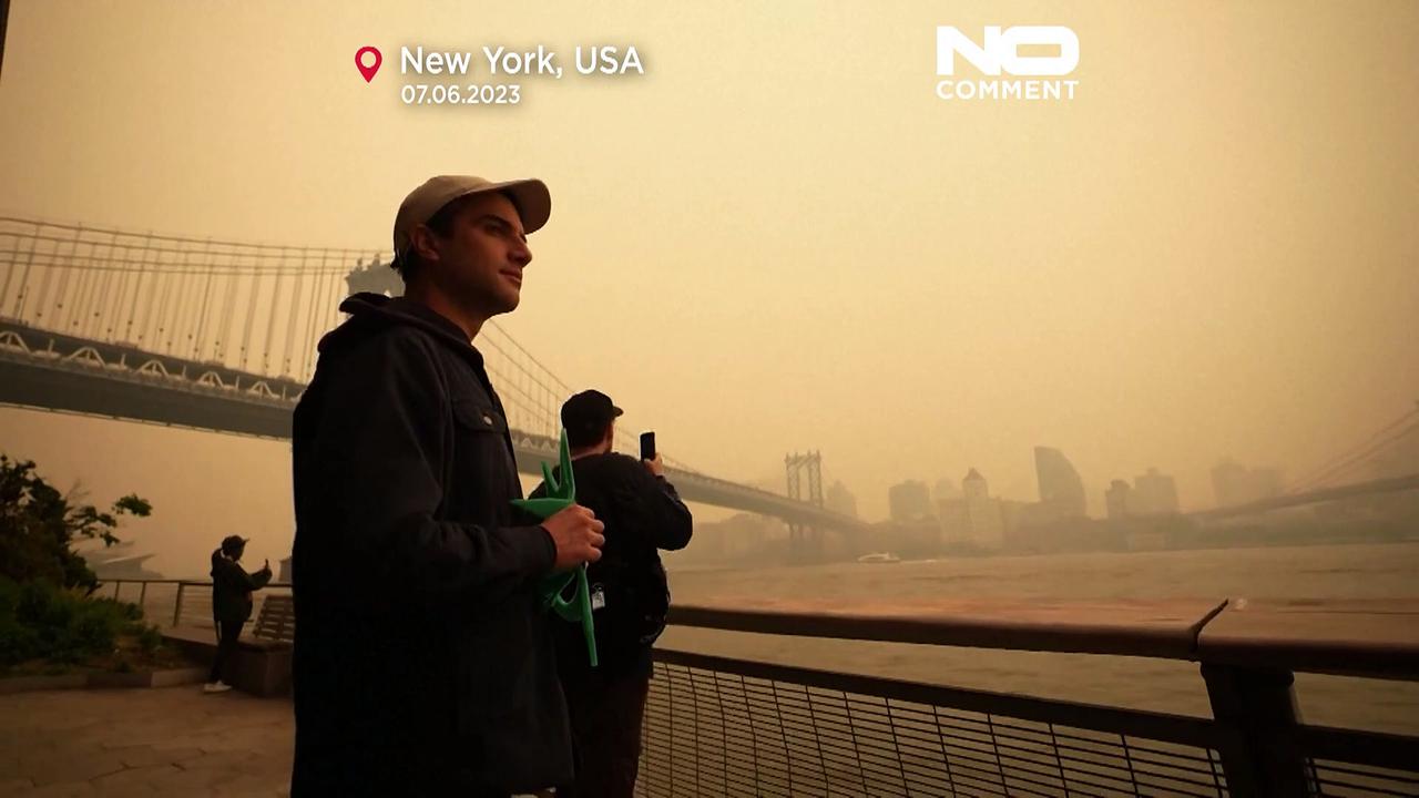 Watch: Toronto and New York City are shrouded in smog caused by hundreds of wild fires