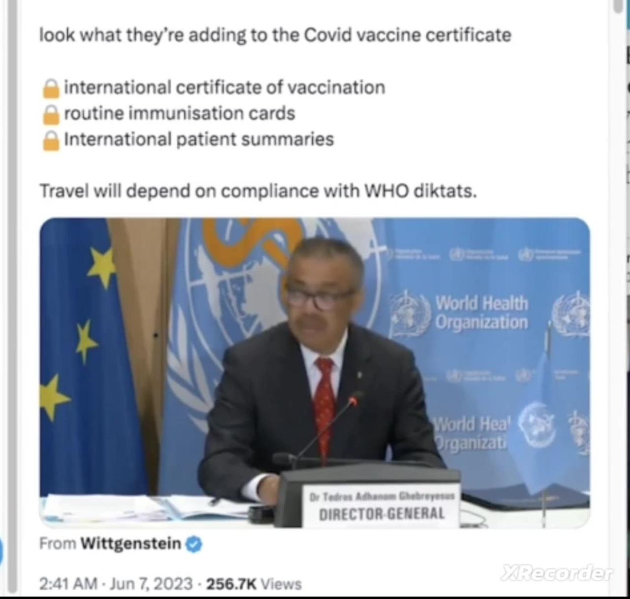 World Health Organization Launches Global Digital Vax Passport. No Vax, No International Travel