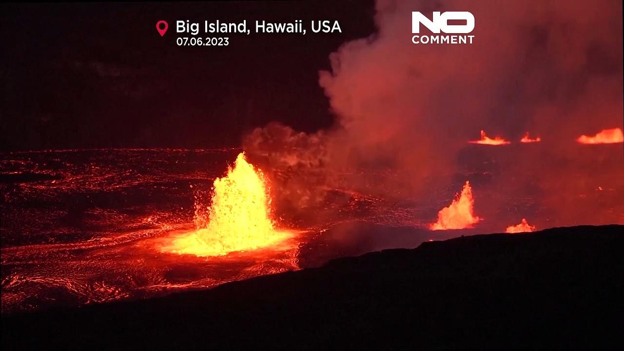 Watch: Hawaii's Kilauea volcano erupts again after three-month pause