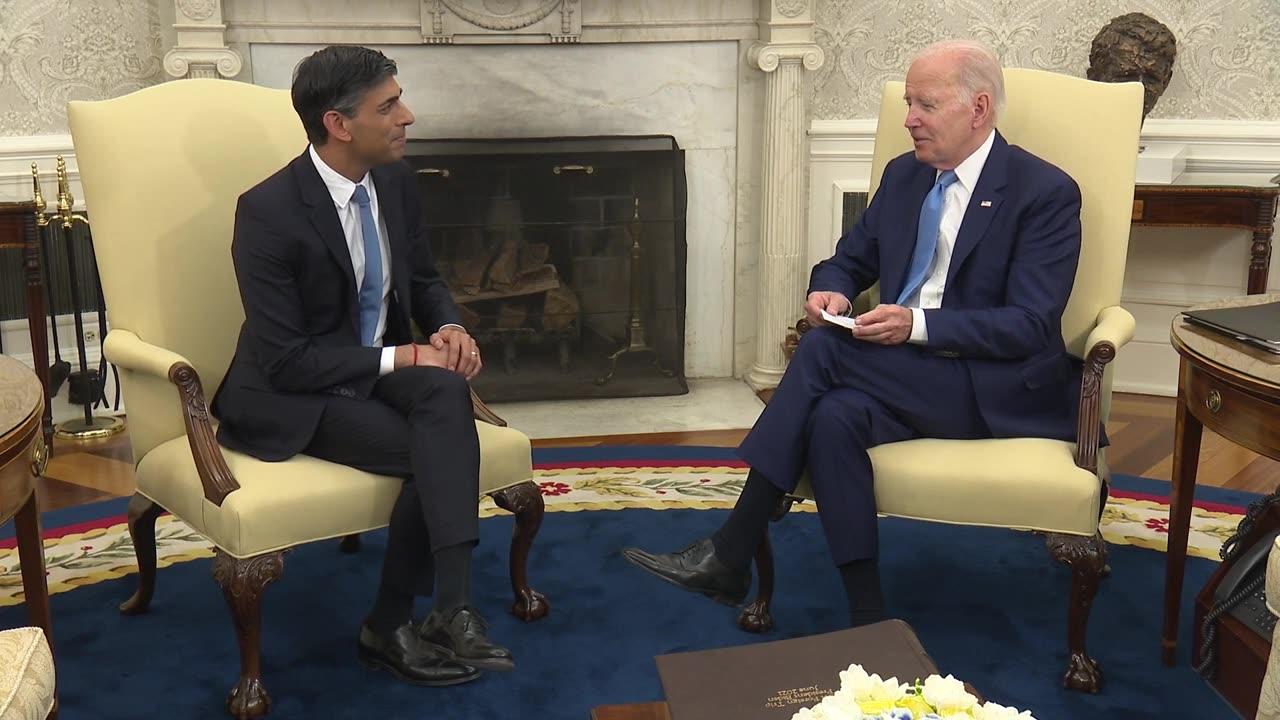 Biden Calls Sunak 'Mr President' During White House Meeting