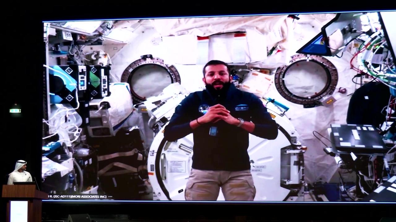 UAE astronaut takes students questions from the ISS