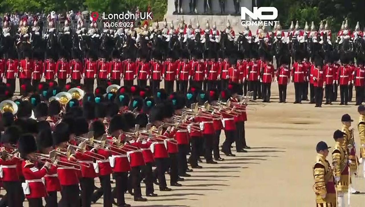 Watch: Heat too much for guardsmen as William inspects troops