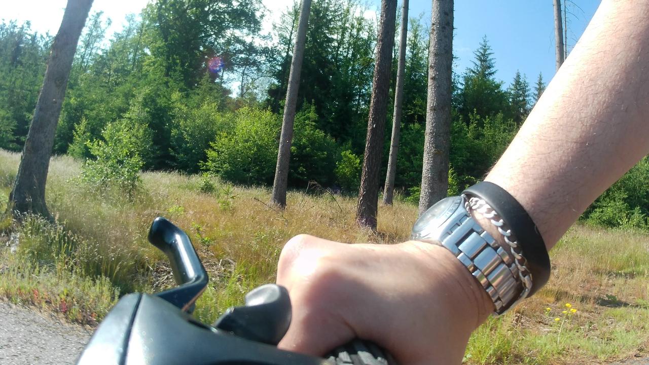 A walk in the forest with my new bike (sorry for the hand! :) Karlovy Vary Czech Republic part 2