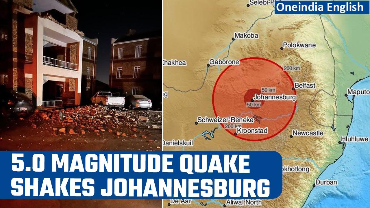 South Africa: Earthquake of magnitude 5.0 strikes Johannesburg, video goes viral | Oneindia News