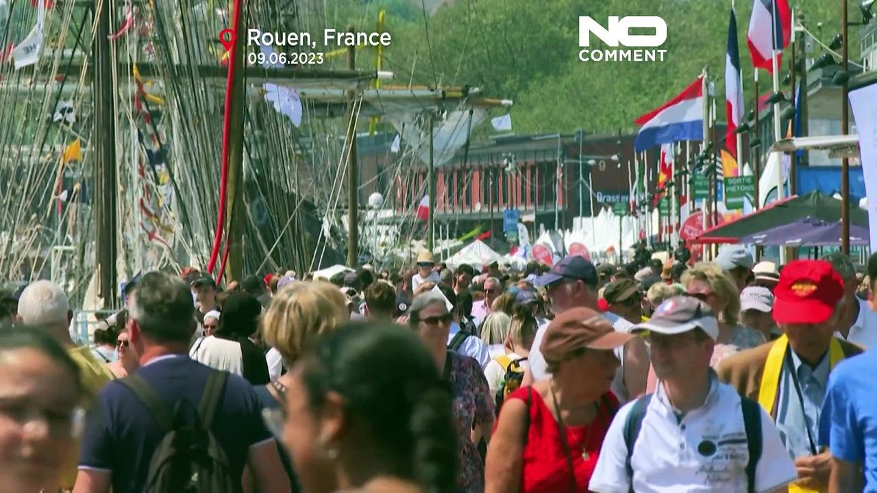 WATCH: Sailing boats and warships on show at French 'Armada 2023' expo