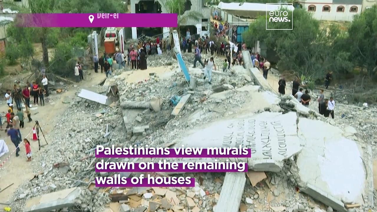 A living 'war museum': Palestinian artists turn rubble of Gaza house into art exhibition