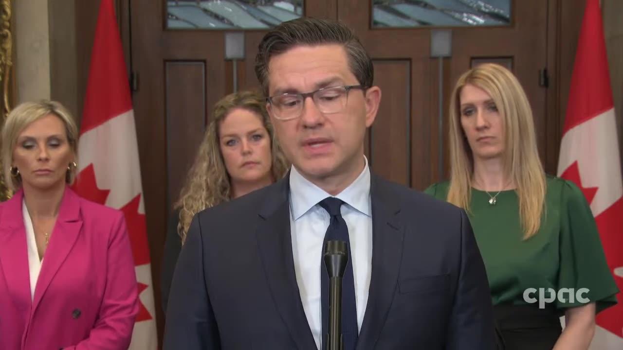 Conservative Leader Pierre Poilievre speaks with reporters on Parliament Hill – June 11, 2023