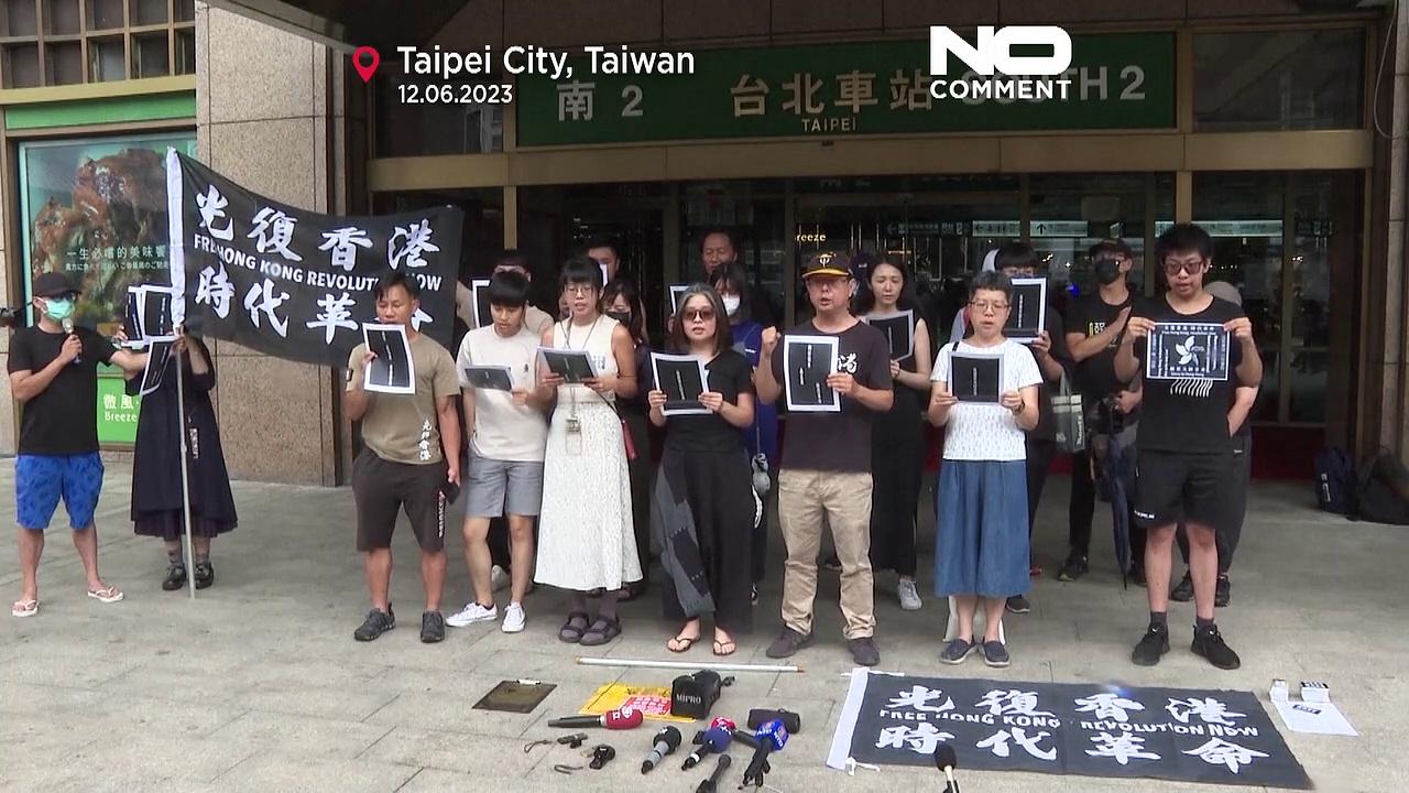 WATCH: Activists in Taiwan sing 'Glory to Hong Kong' anthem