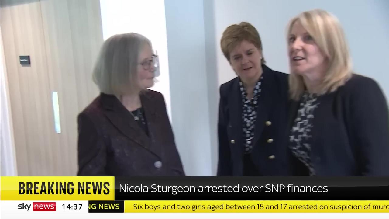 Nicola Sturgeon arrested in connection with SNP probe