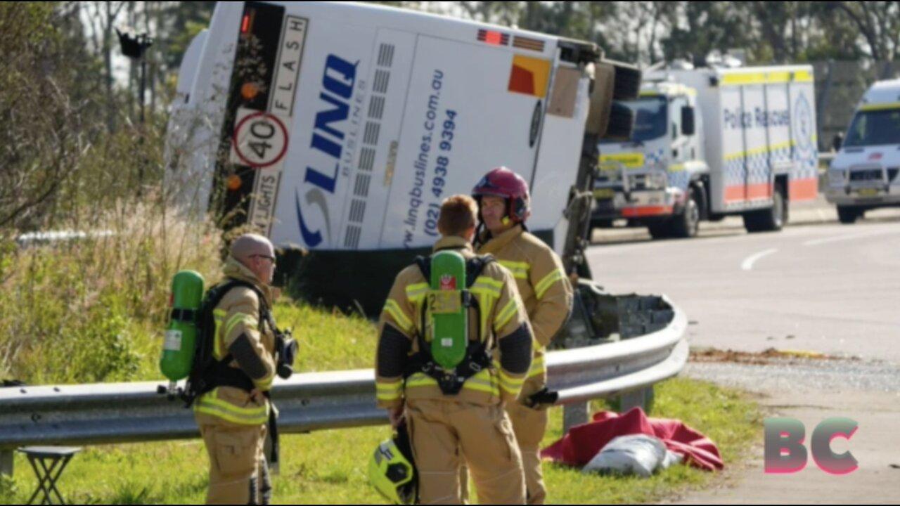 Bus carrying wedding guests in Australian wine region rolls over, killing 10 and injuring 25