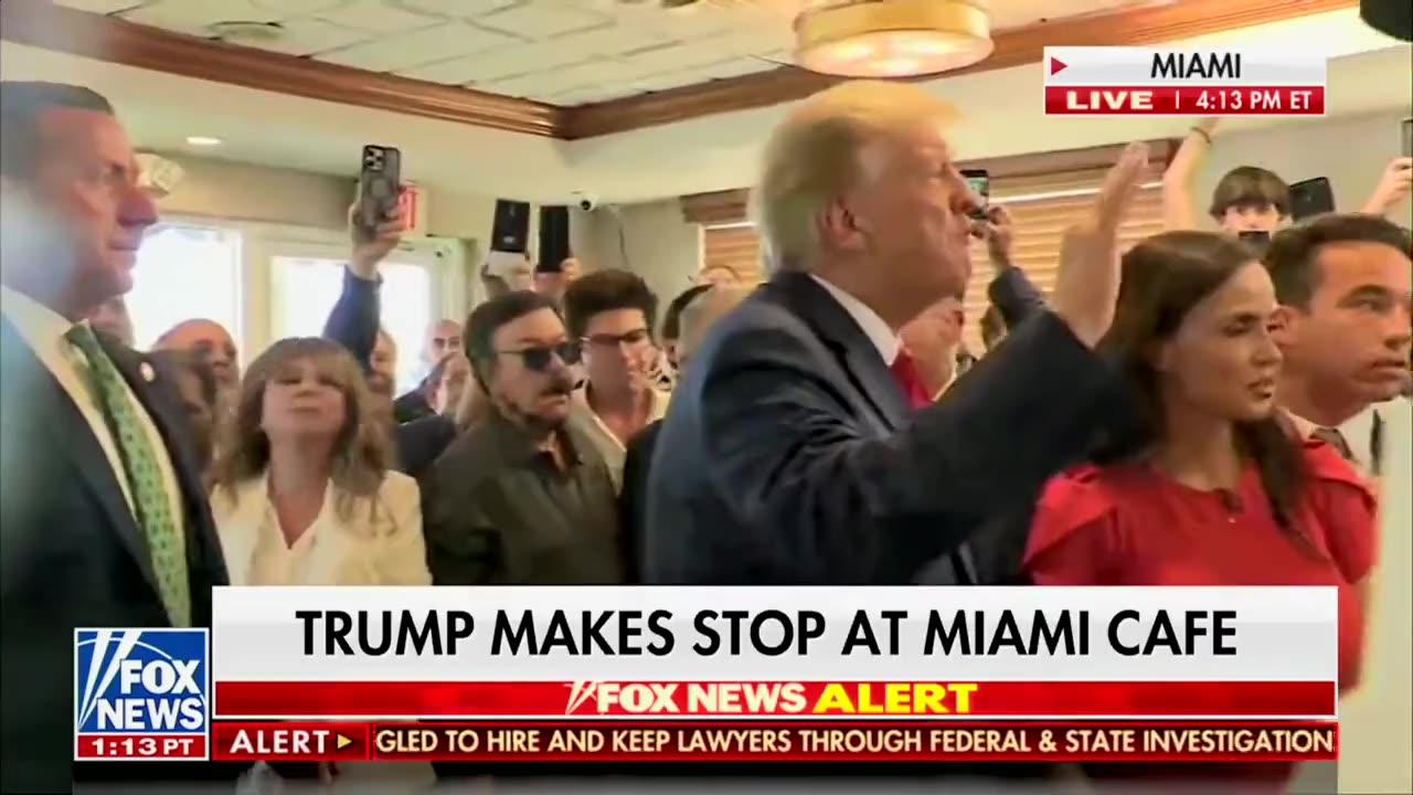 Donald Trump Stops at a bakery after court in Miami