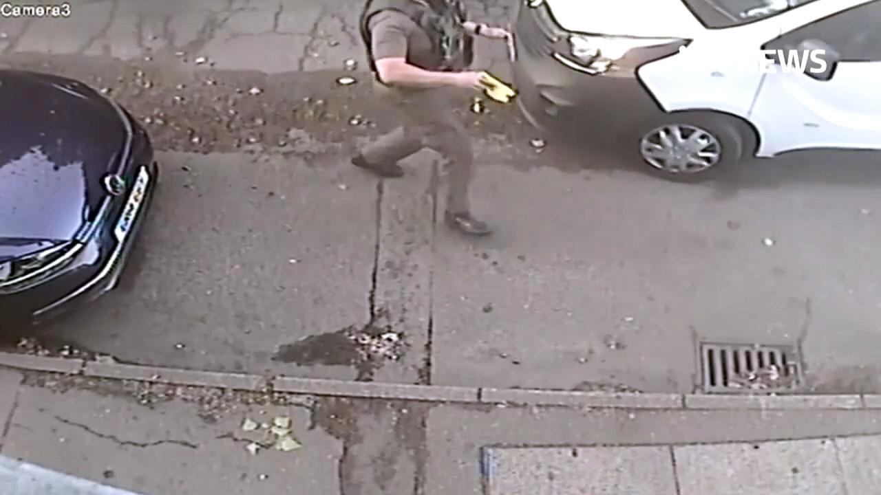 CCTV shows moment Nottingham suspect is tasered and arrested
