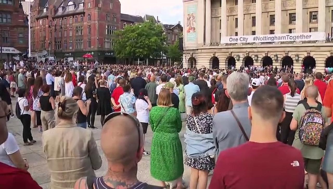 Vigil held for Nottingham attack victims in city centre