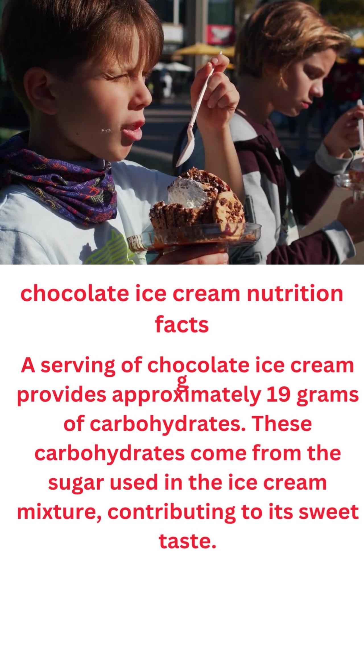 chocolate ice cream nutrition facts....4/10 One News Page VIDEO