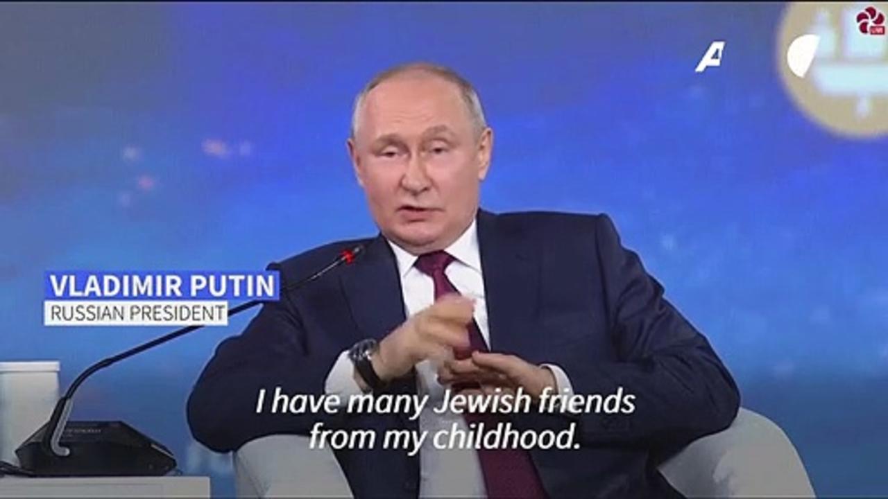 Putin calls Ukrainian leader Zelensky a 'disgrace to Jewish people'