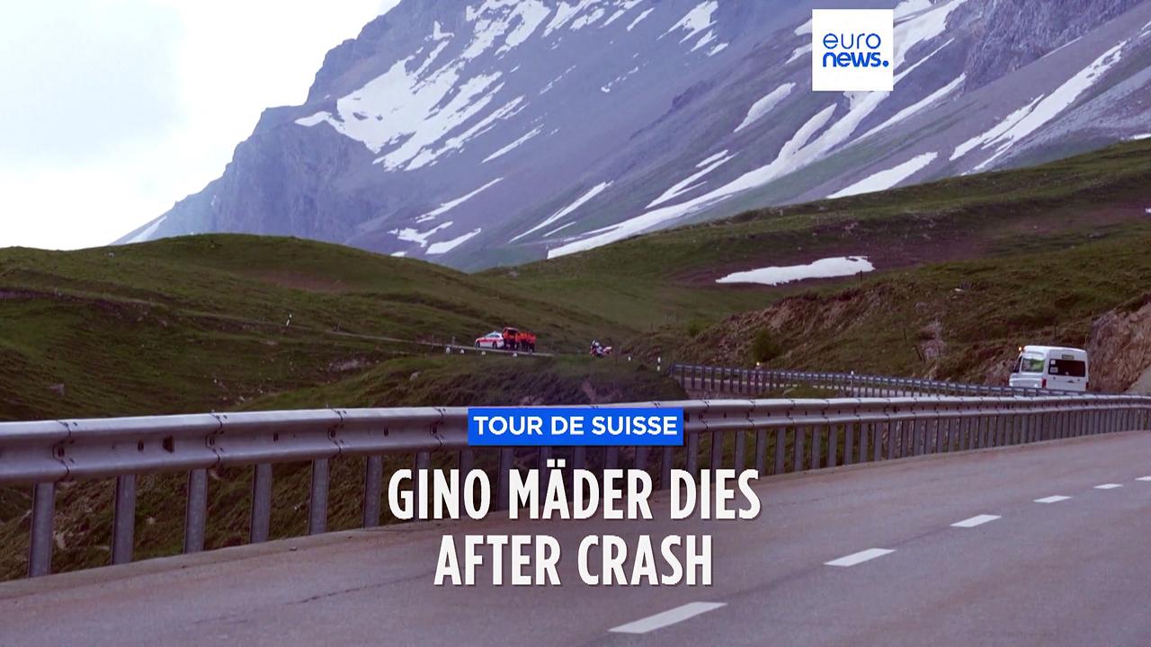 Swiss cyclist Gino Mäder dies a day after Tour de Suisse downhill crash
