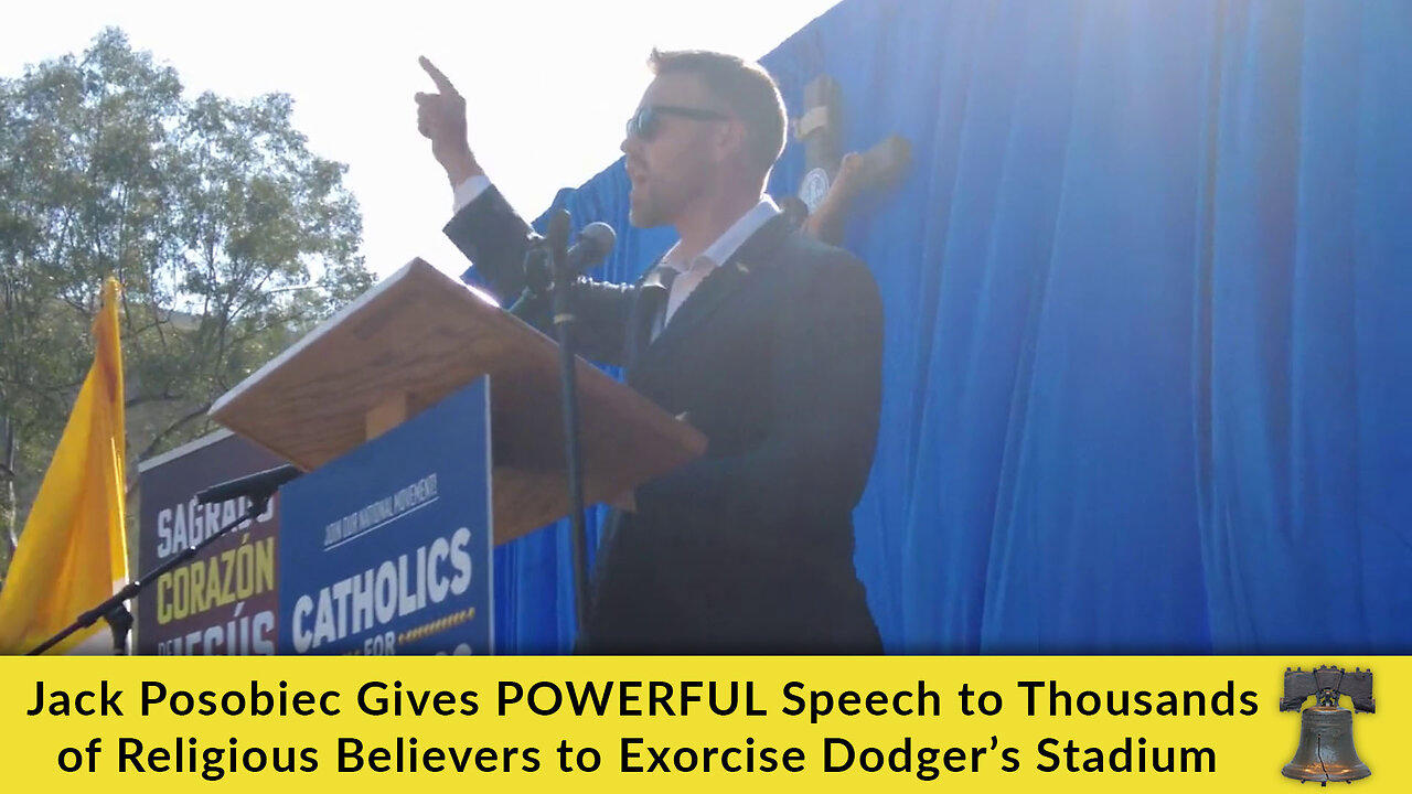 Jack Posobiec Gives POWERFUL Speech to Thousands of Religious Believers to Exorcise Dodger’s Stadium