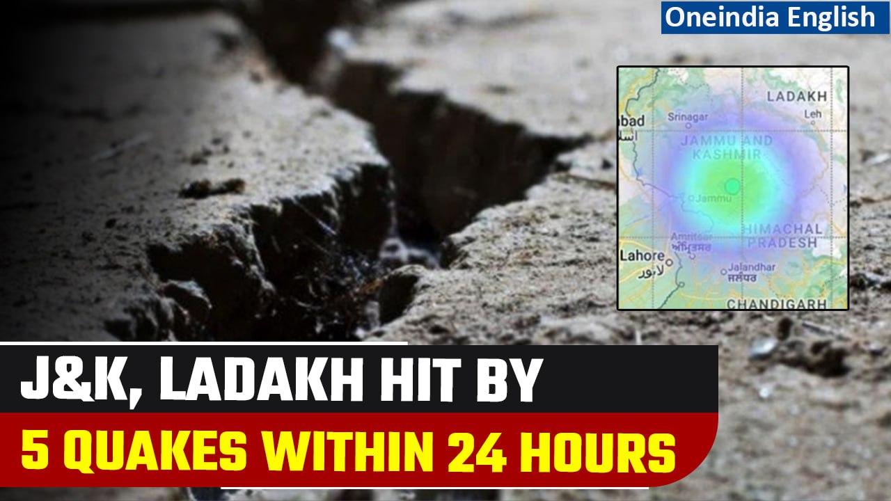 J&K: 5 earthquake, 2 back-to-back jolt Jammu & Kashmir, Ladakh within 24 hours | Oneindia News