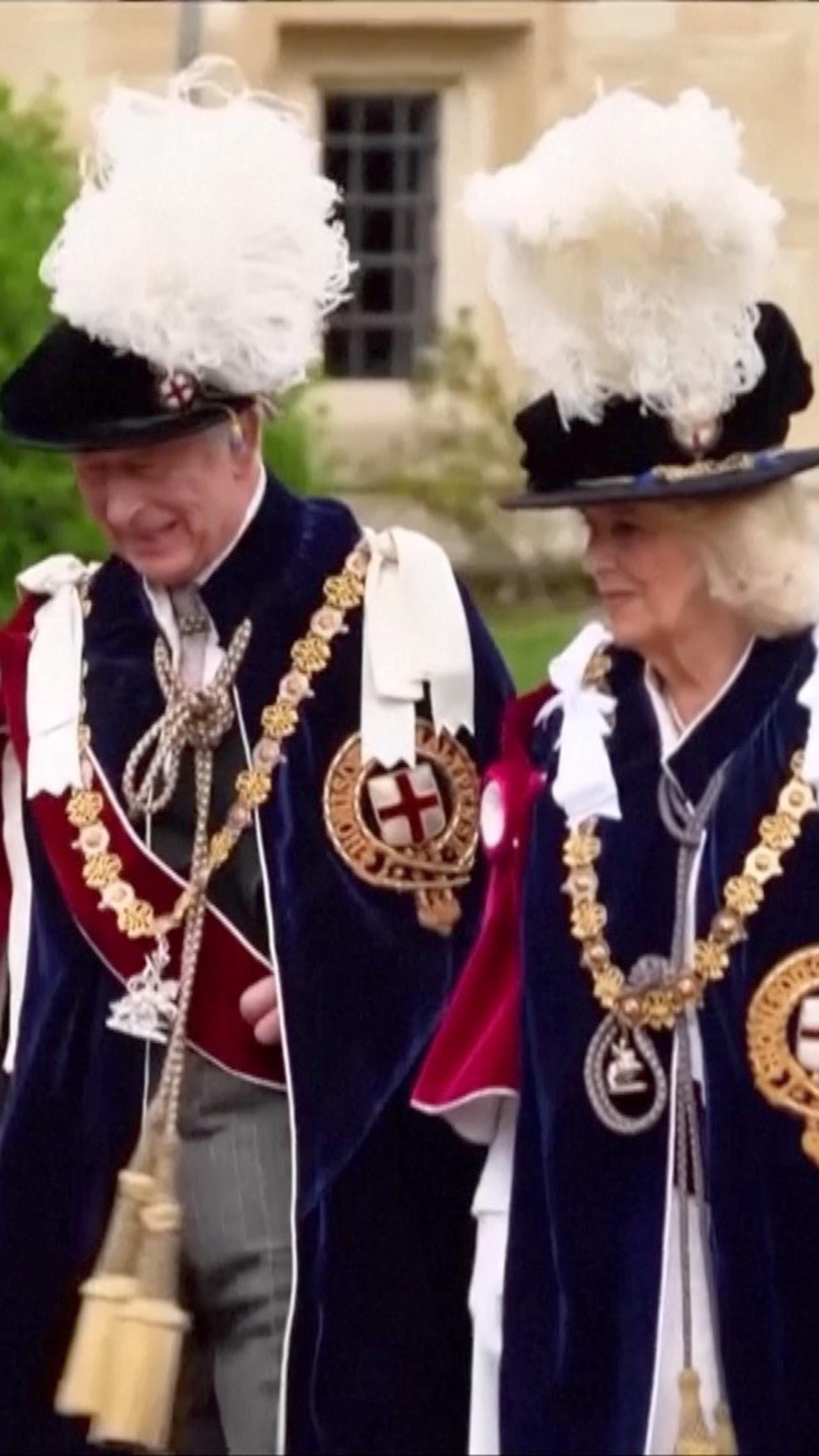 King Charles Celebrates First Garter Day in Service and Procession.mp4