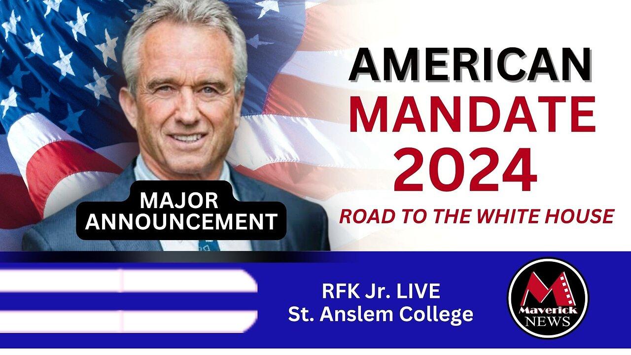 Robert F. Kennedy Jr. LIVE St. Anslem College One News Page VIDEO