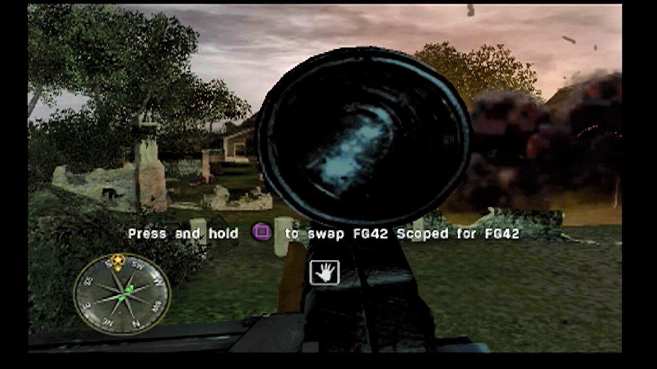 Call of Duty 3- PS2- Clearing Anti-Tank Positions for the Armor