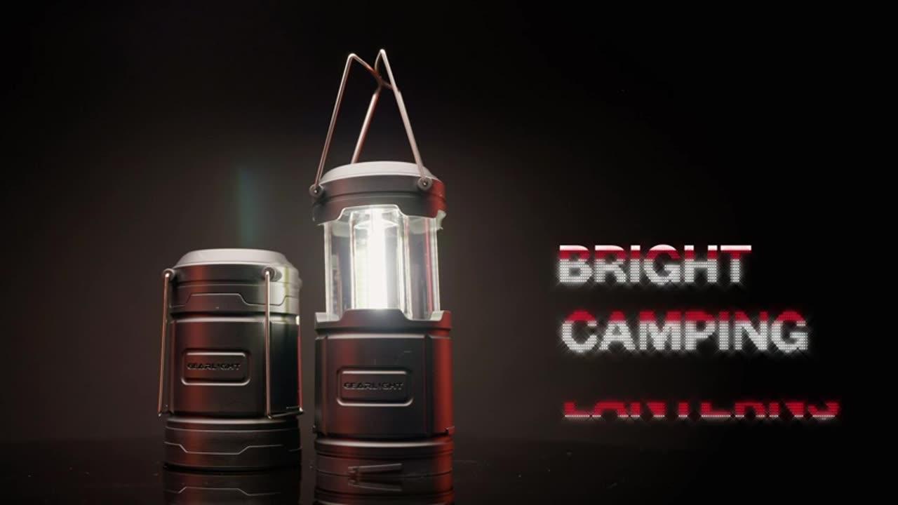 GearLight Camping Lantern Father's Day Gifts for Dad - 2 Portable, LED Battery Powered Lamp Lights,