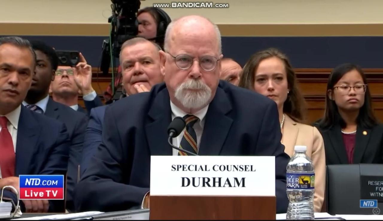 Special Counsel Durham Testifies to House Judiciary Committee on His Report