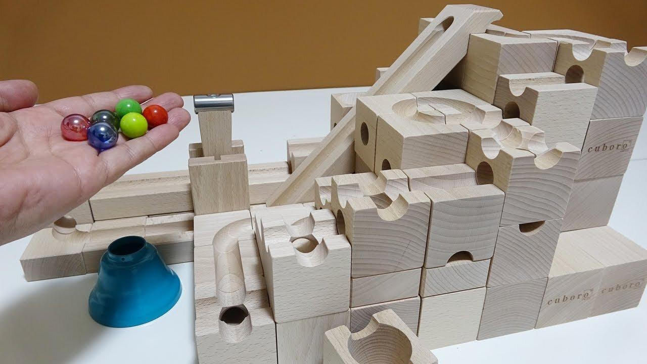 Marble Run Cuboro 3 Wooden Course [Standard] One News Page VIDEO