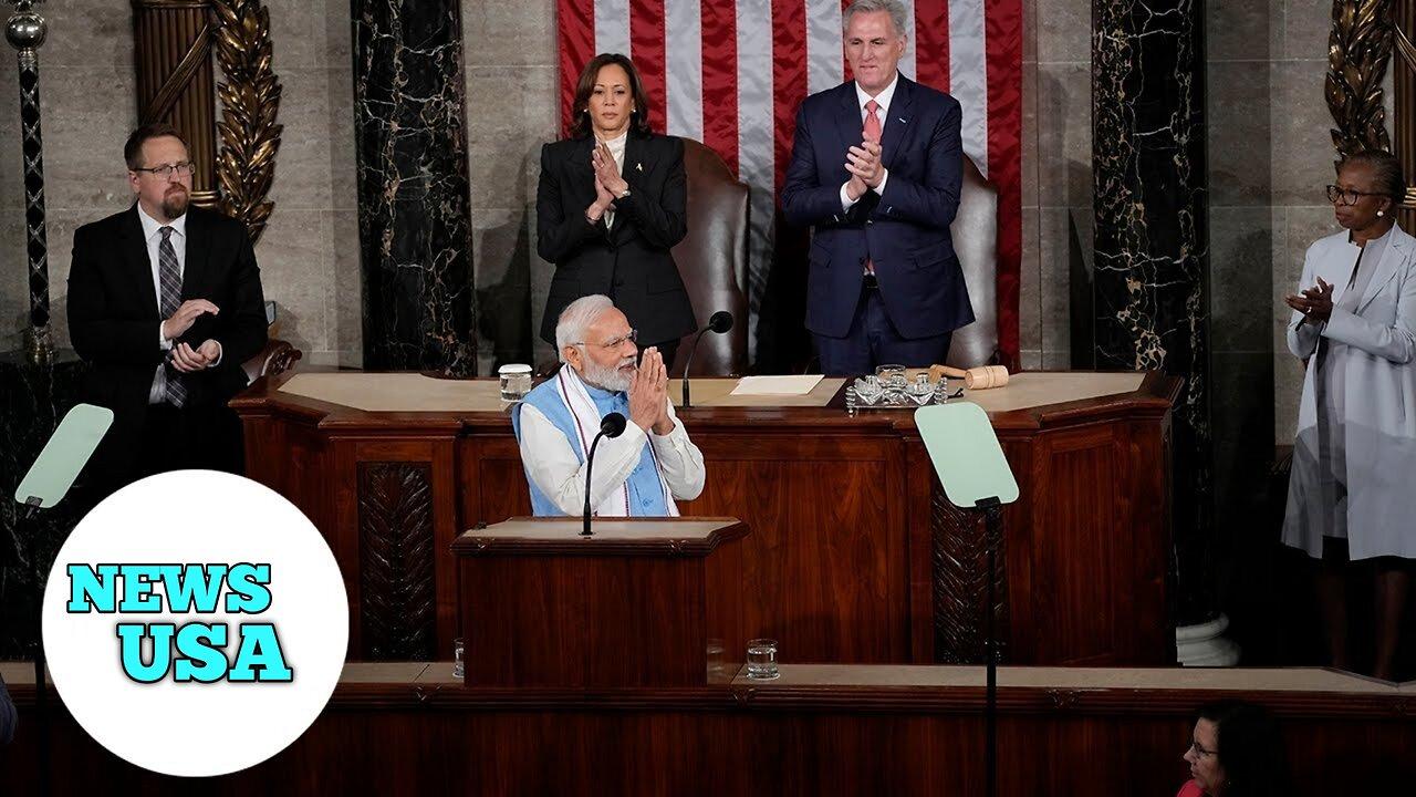 Indian PM Modi Meet With Biden and gives speech to Congress