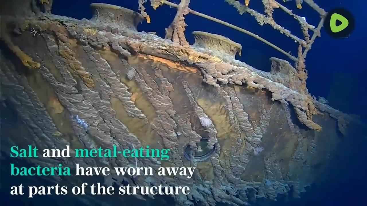 New Underwater Footage Shows Titanic Wreck One News Page Video 