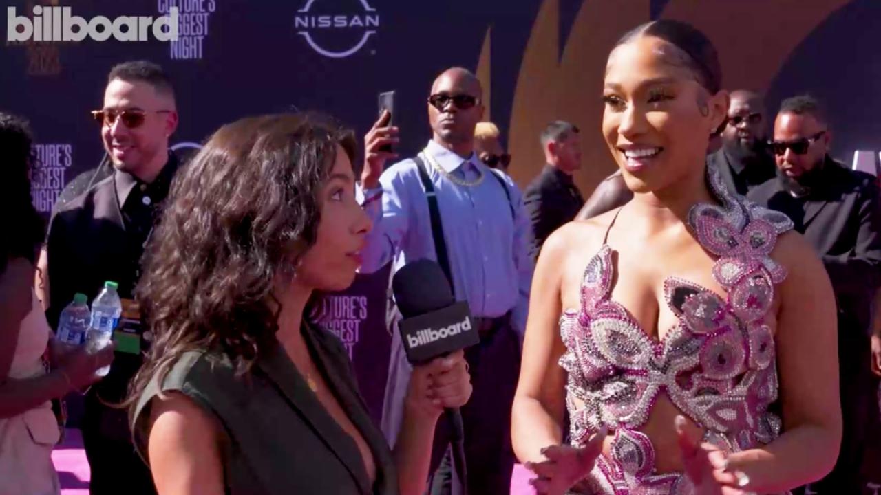 BIA Talks About Working With Busta Rhymes On New Song 'Beach Ball' & More | BET Awards 2023