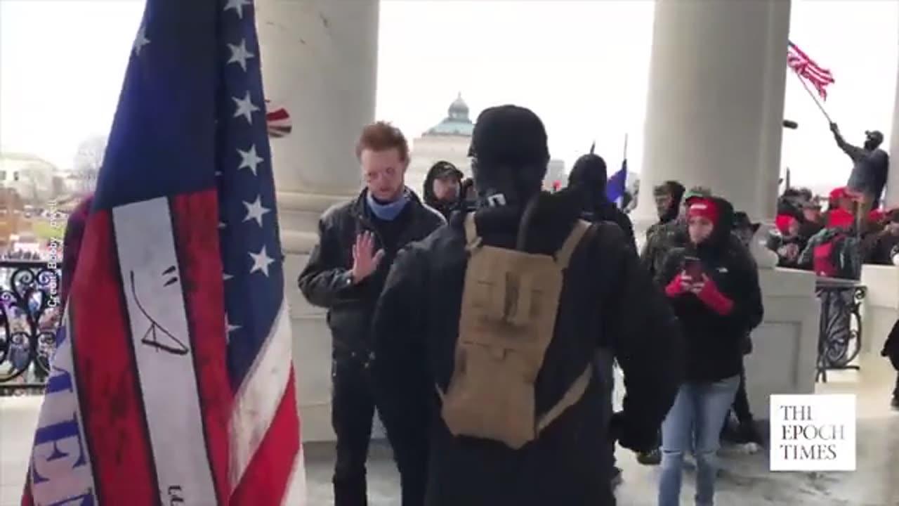 Jan 6th A Man Wearing An Earpiece And Walkie-Talkie Was Caught Vandalizing The Capital Building.