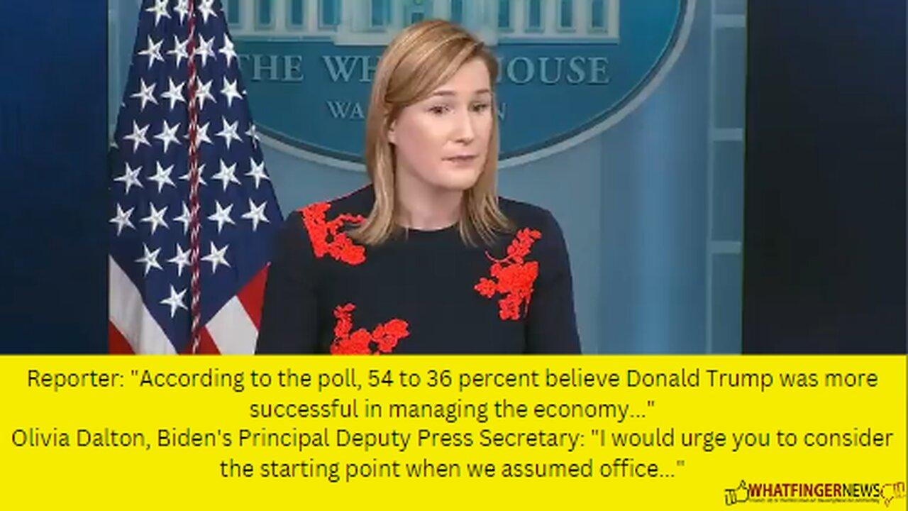 Reporter: "According to the poll, 54 to 36 percent believe Donald Trump was more successful