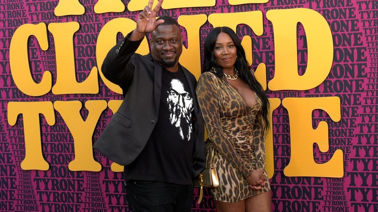 DJ M.O.S. and DJ KISS attend Netflix's 'They Cloned Tyrone' premiere in Los Angeles