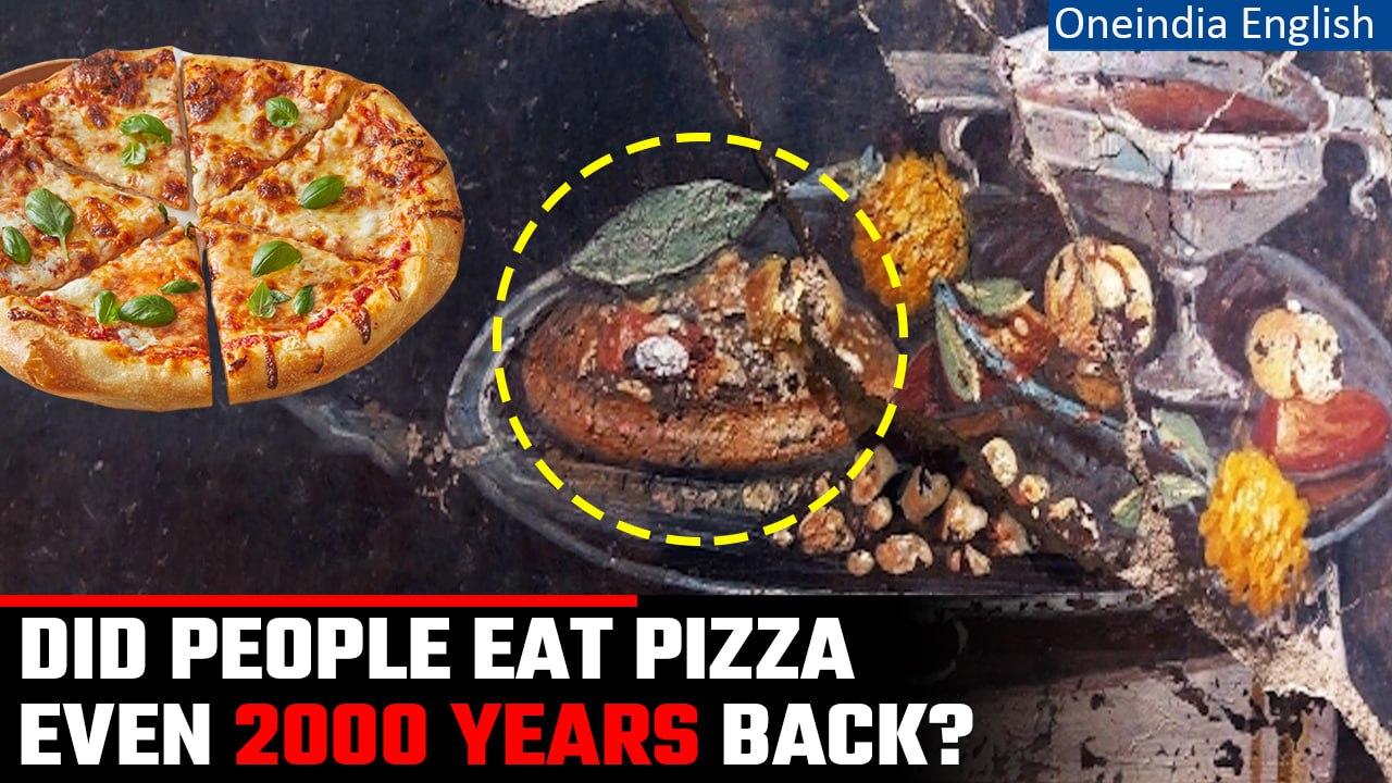 Pompeii Pizza: Fresco of Pizza-like dish from 2000 years back found in Pompeii ruins | Oneindia News