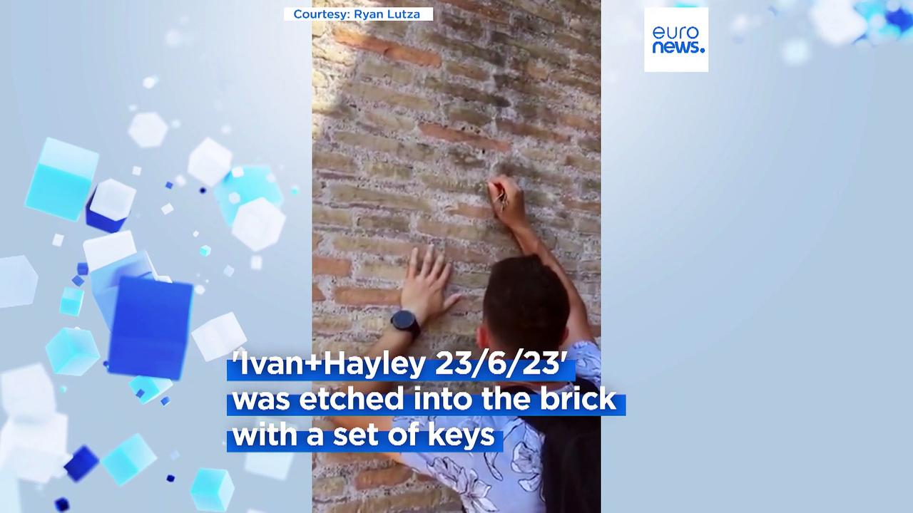 Hunt for tourist who carved name in Colosseum intensifies