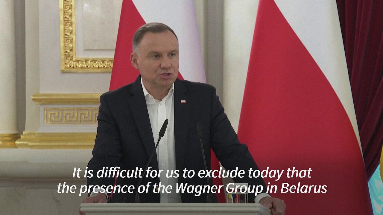 Polish president Andrzej Duda says Wagner troops in Belarus could be 'threat' to region