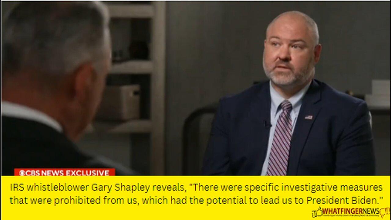 Irs Whistleblower Gary Shapley Reveals There One News Page Video 