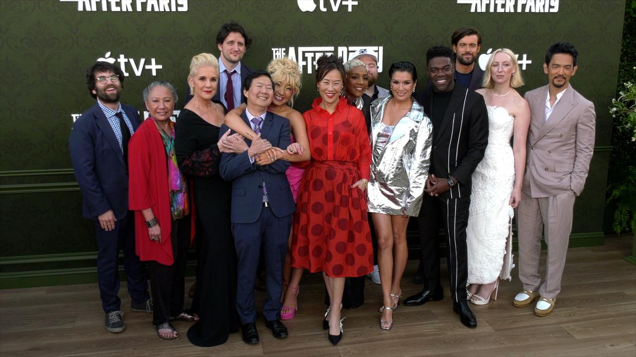 Cast of Apple's 'The Afterparty' pose together at their premiere event in Los Angeles