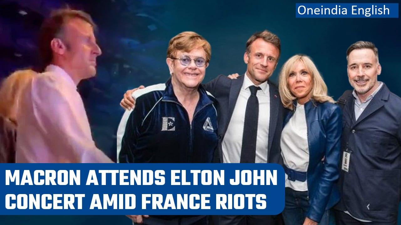 Emmanuel Macron draws flak for attending Elton John concert amid France riots | Oneindia News