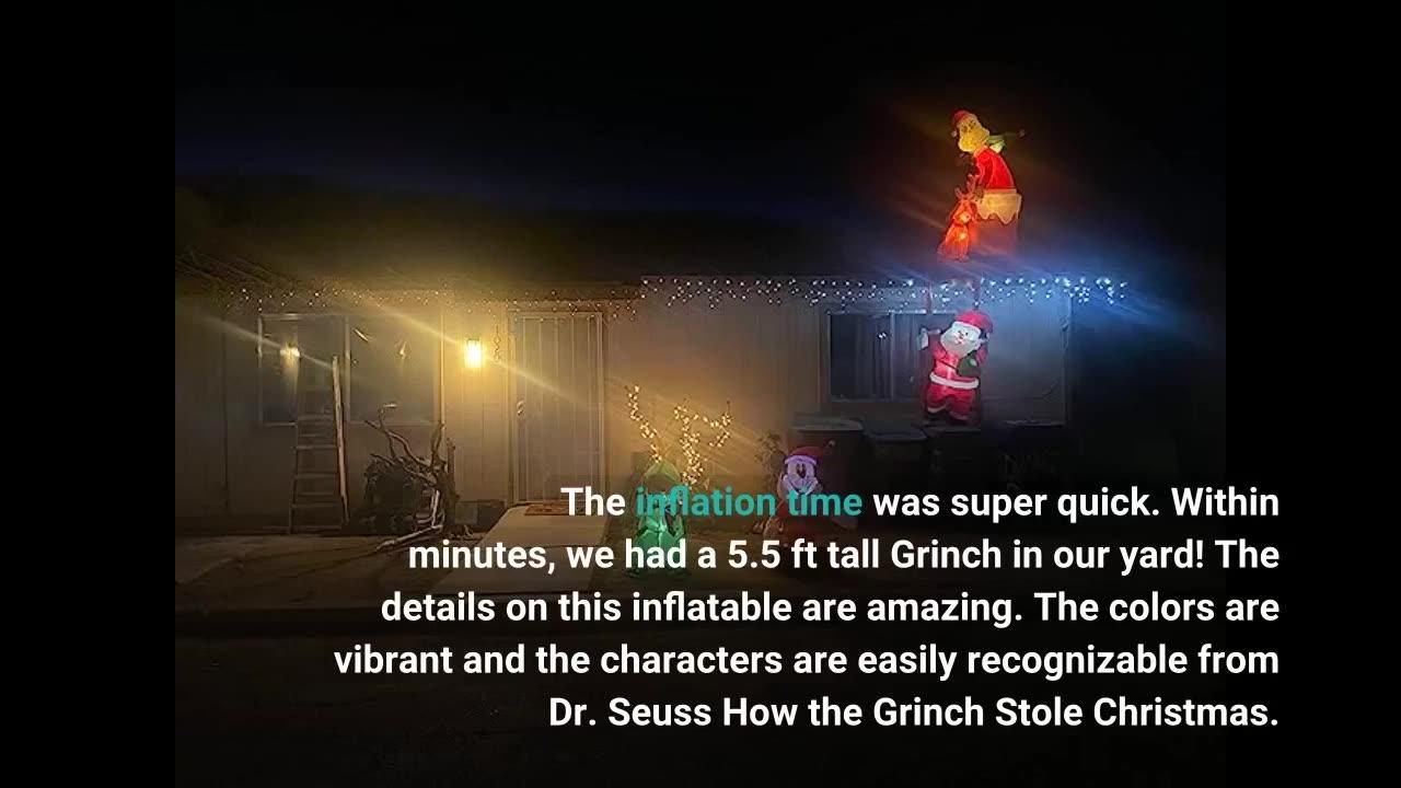 Customer Feedback: Gemmy Christmas Airblown Inflatable Grinch in Chimney wMax Scene Dr. Seuss,...