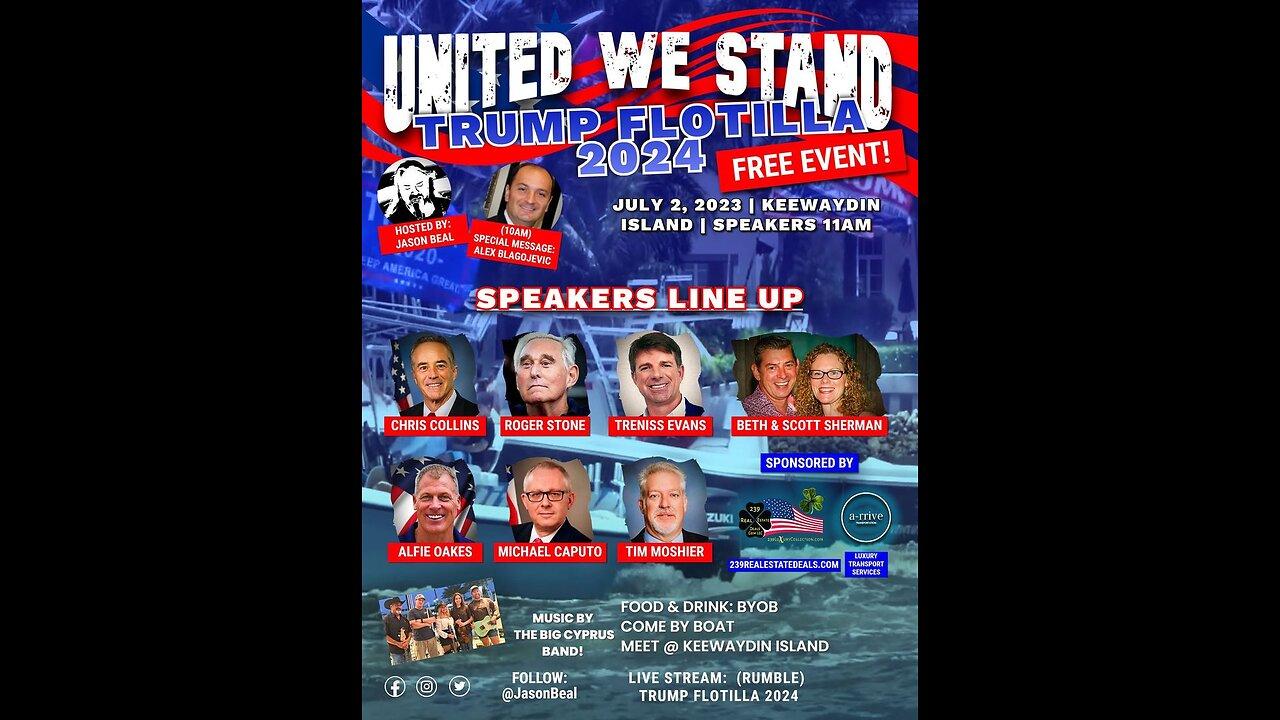 Trump Flotilla 2024 July 2, 2023 9am to 3pm - Keewaydin Florida LIVE!