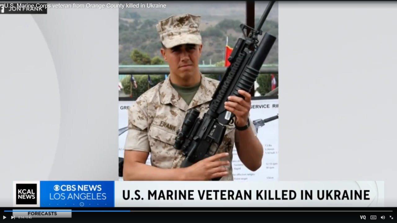 A US Marine Corps veteran is killed during a dinner at a restaurant in Kramatorsk.