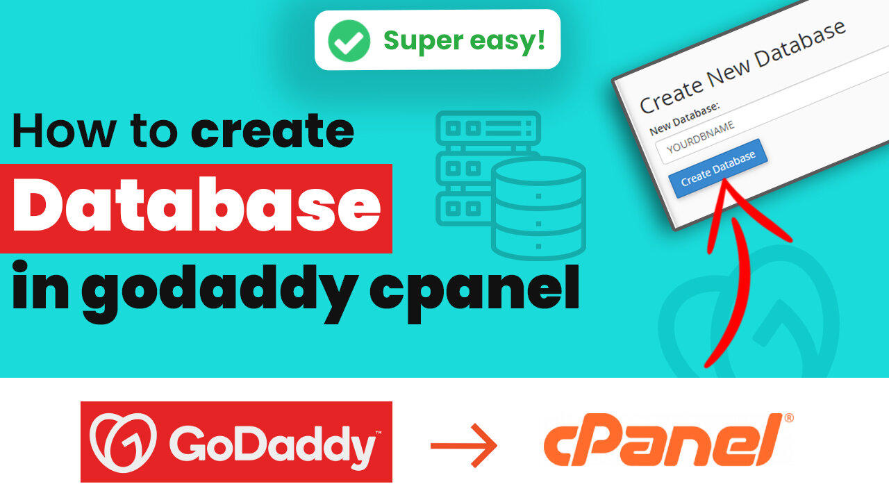 How to create database in GoDaddy cPanel
