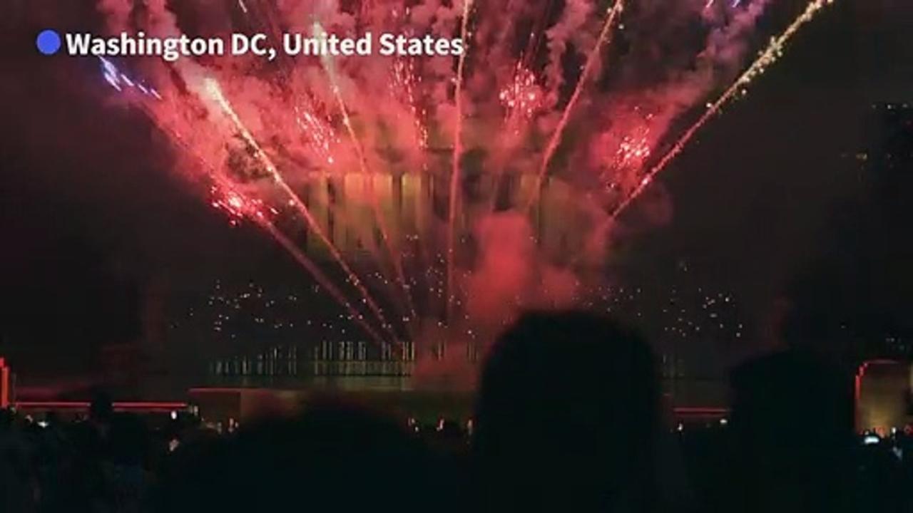 Fireworks display concludes Fourth of July celebrations in US capital