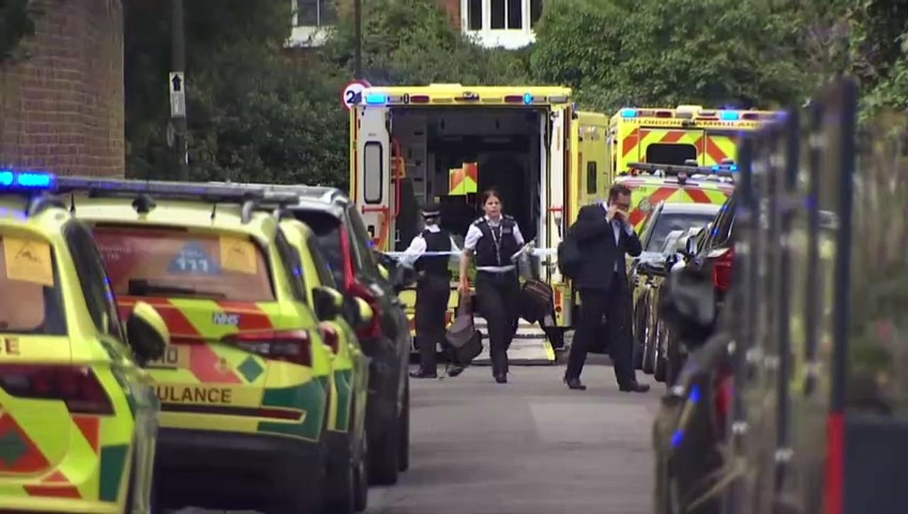 Wimbledon car crash: Emergency services respond at scene
