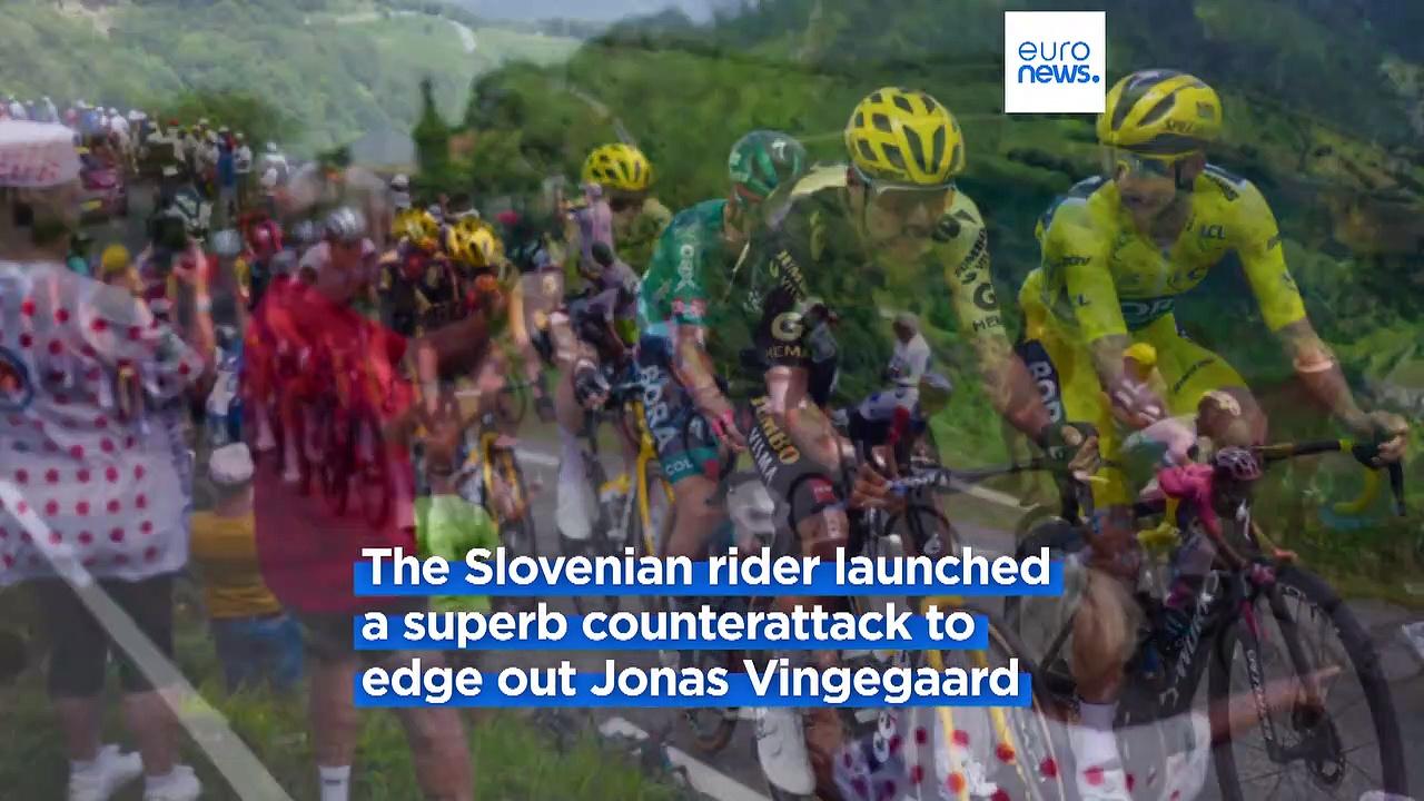 Pogacar claims 10th career stage win in Tour de France stage 6