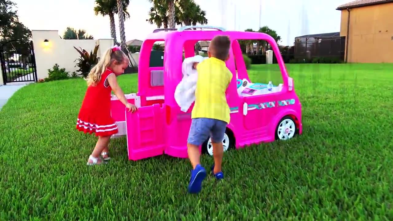 Diana And Her Barbie Car - Camping Adventure - One News Page Video