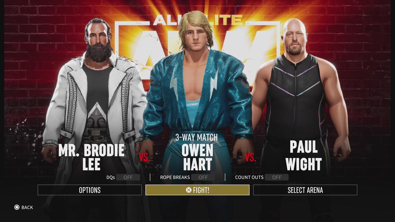 MATCH 119 OWEN HART VS PAUL WIGHT VS BRODIE LEE WITH COMMENTARY