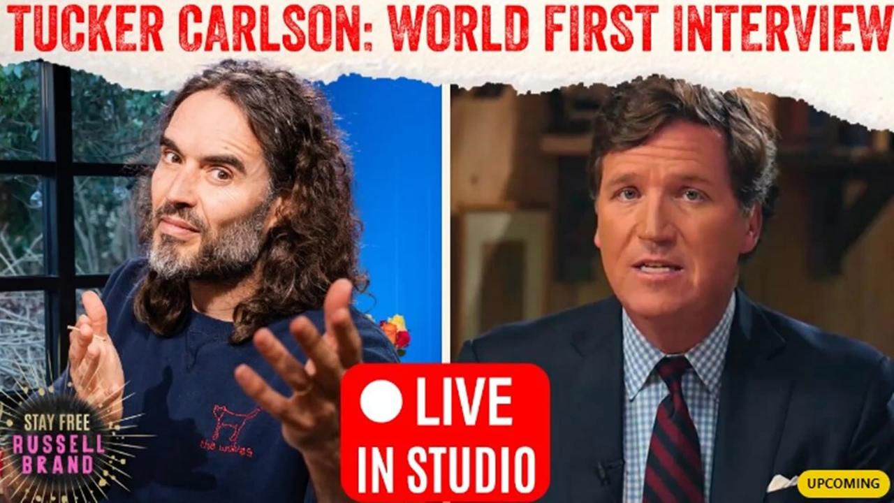 Russell Brand Interviews Tucker Carlson - WORLD FIRST Interview Since Leaving Fox!